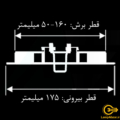 پنل توکار فنر متغیر گرد 15 وات 17.5 سانت آرام الکتریک